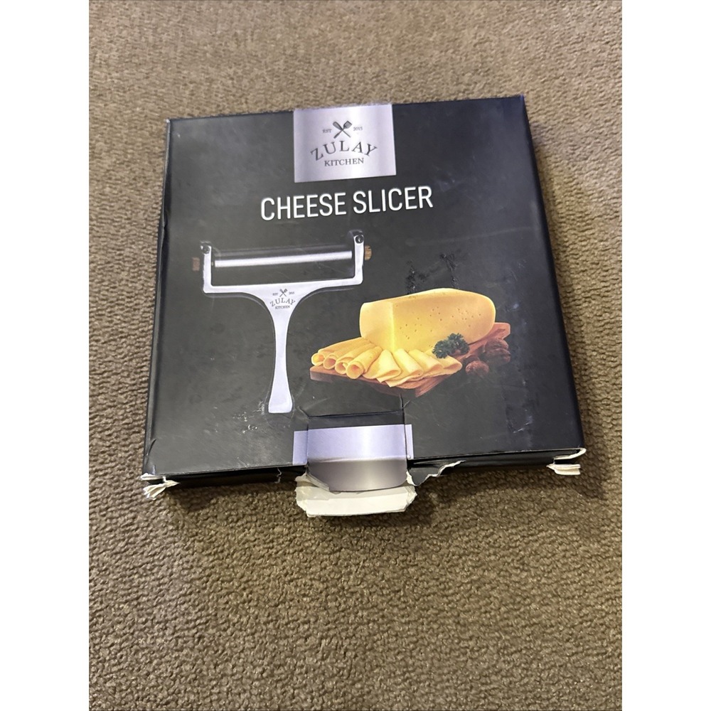Zulay Wire Cheese Slicer Adjustable Thickness For Soft & Semi-Hard Cheeses (TD)